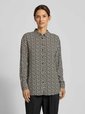 Bluzka koszulowa o kroju regular fit z wiskozy z graficznym wzorem Christian Berg Woman