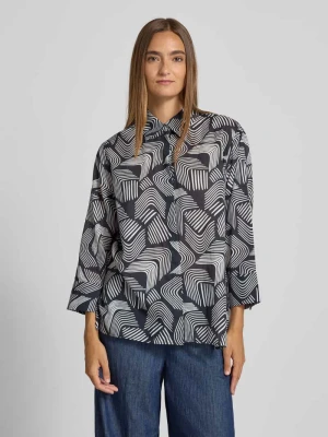 Bluzka o kroju regular fit z wiskozy z krytą listwą guzikową Opus