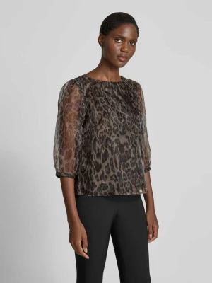 Bluzka o kroju regular fit z wiskozy z rękawem o dł. 3/4 Christian Berg Woman Selection