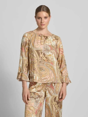 Bluzka o kroju regular fit z wiskozy ze wzorem paisley monari