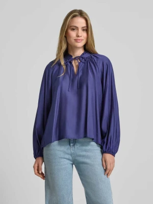 Bluzka o kroju regular fit z wycięciem w kształcie łezki model ‘KARLANI’ Ichi
