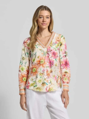 bluzka o kroju regular fit z wzorem na całej powierzchni Emily Van den Bergh