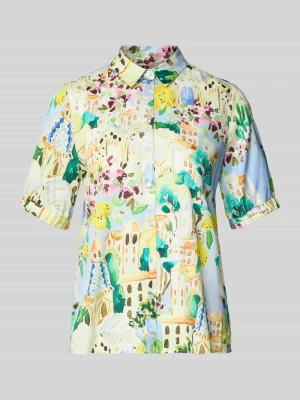 bluzka o kroju regular fit z wzorem na całej powierzchni milano italy