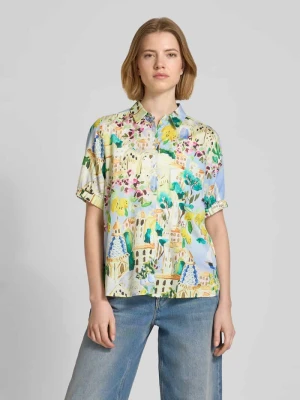 bluzka o kroju regular fit z wzorem na całej powierzchni milano italy