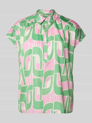 bluzka o kroju regular fit z wzorem na całej powierzchni milano italy