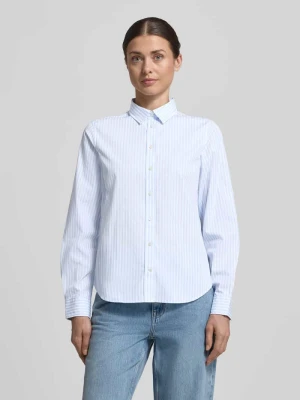 Bluzka o kroju regular fit z wzorem w paski i wyhaftowanym logo Gant