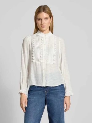 Bluzka o kroju regular fit ze stójką i koronką model ‘Ariel’ LOLLYS LAUNDRY