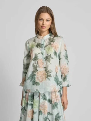 Bluzka o kroju regular fit ze stójką LUISA CERANO