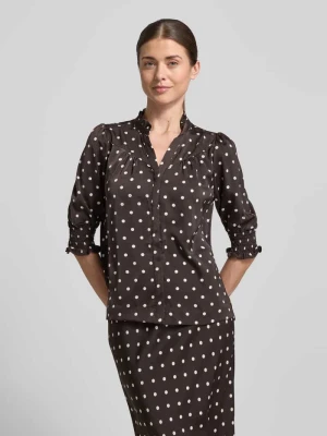 Bluzka o kroju regular fit ze stójką model 'Diana' NEO NOIR