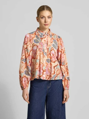 Bluzka o kroju regular fit ze stójką model 'LEYA' SUNCOO PARIS