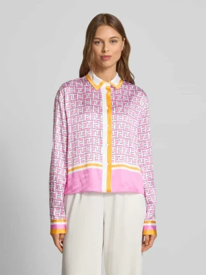 Bluzka o kroju regular fit ze wzorem na całej powierzchni HERZENS