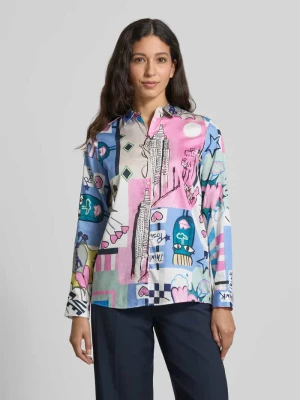 Bluzka o kroju regular fit ze wzorem na całej powierzchni milano italy
