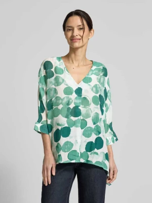 Bluzka o kroju relaxed fit we wzorze na całej powierzchni Apricot