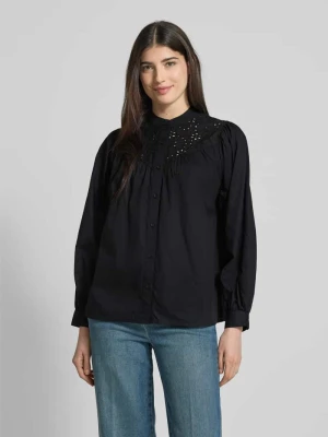 Bluzka o kroju relaxed fit z ażurowym wzorem Emily Van den Bergh