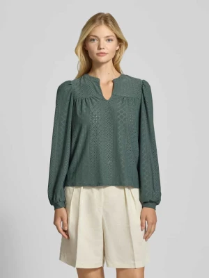 Bluzka o kroju relaxed fit z ażurowym wzorem model ‘SANDRA’ Only