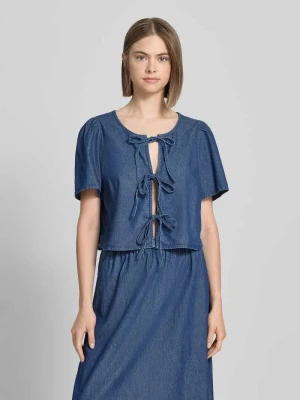 Bluzka o kroju relaxed fit z czystej bawełny model ‘TENIM’ Pieces