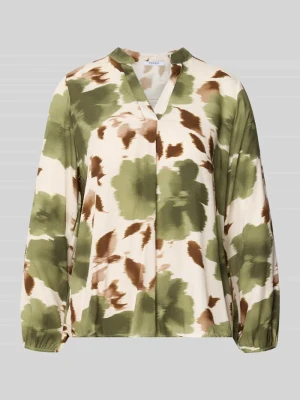 Bluzka o kroju relaxed fit z czystej wiskozy model 'Lari' ZABAIONE Khaki