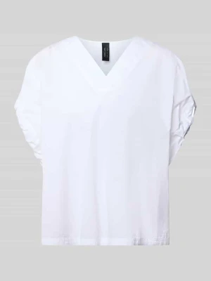Bluzka o kroju relaxed fit z dekoltem w serek Marc Cain