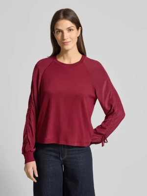 Bluzka z długim rękawem o kroju relaxed fit z marszczeniami Marc Cain