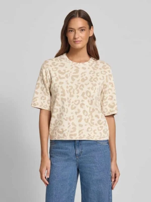 Bluzka o kroju relaxed fit z dodatkiem wiskozy model ‘Mayas’ Vila