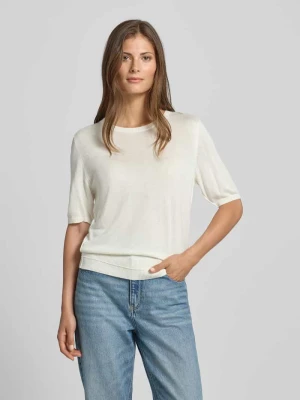 Bluzka o kroju relaxed fit z dzianiny z mieszanki wiskozy i kaszmirem Boss Orange