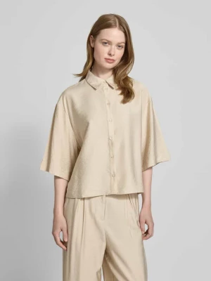 Bluzka o kroju relaxed fit z efektem marszczenia model ‘Nyla Amabella’ MSCH Copenhagen