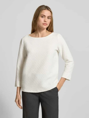 Bluzka o kroju relaxed fit z fakturowanym wzorem i rękawem o dł. 3/4 s.Oliver BLACK LABEL