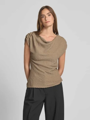 Bluzka o kroju relaxed fit z fakturowanym wzorem s.Oliver BLACK LABEL