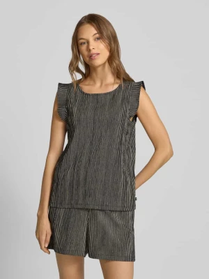 Bluzka o kroju relaxed fit z fakturowanym wzorem Tom Tailor Denim