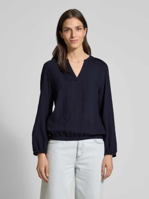 Bluzka o kroju relaxed fit z fakturowanymi paskami s.Oliver RED LABEL