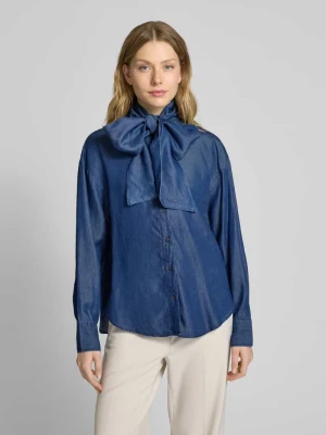Bluzka o kroju relaxed fit z imitacji denimu model ‘JANNA’ Selected