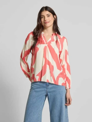 Bluzka o kroju relaxed fit z kołnierzem z lamówką model ‘Mi44llaa’ ZABAIONE