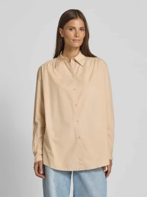 Bluzka o kroju relaxed fit z kołnierzykiem typu kent model ‘Belegant’ Boss Orange