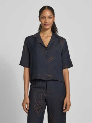 Bluzka o kroju relaxed fit z kołnierzykiem typu resort model ‘Zesora’ someday