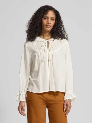 Bluzka o kroju relaxed fit z koronką i sznurowaniem Jake*s Casual