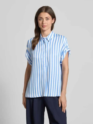 Bluzka o kroju relaxed fit z listwą guzikową i rękawami z zakładką Eterna