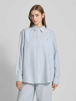 Bluzka o kroju relaxed fit z mieszanki bawełny i lnu Tommy Jeans