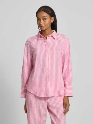 Bluzka o kroju relaxed fit z mieszanki lnu i bawełny Gina Tricot