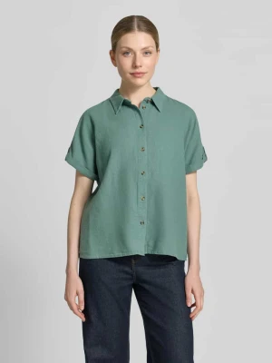 Bluzka o kroju relaxed fit z mieszanki lnu i wiskozy model 'Lava' FREE/QUENT