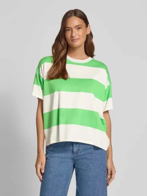 Koszulka o kroju relaxed fit z Mieszanka wiskozy Model 'LULS' Ichi Zielony