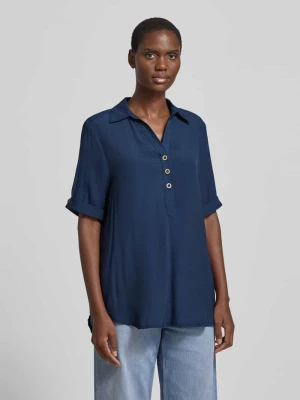 Bluzka o kroju relaxed fit z mieszanki wiskozy z wykładanym kołnierzem Apricot