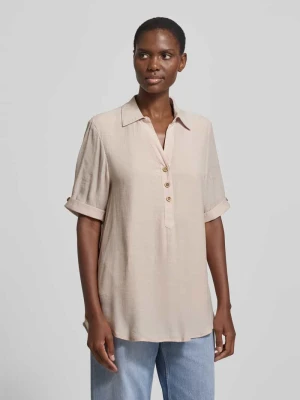 Bluzka o kroju relaxed fit z mieszanki wiskozy z wykładanym kołnierzem Apricot