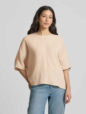 Bluzka o kroju relaxed fit z okrągłym dekoltem Apricot