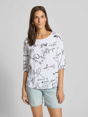 Bluzka o kroju relaxed fit z okrągłym dekoltem ZABAIONE