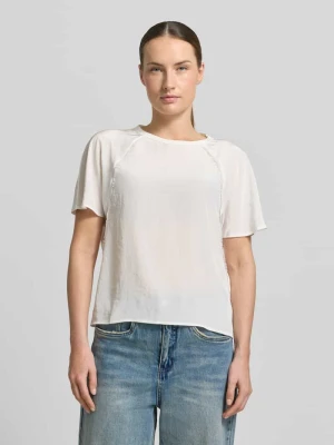 Bluzka o kroju relaxed fit z ozdobnym obszyciem LUISA CERANO