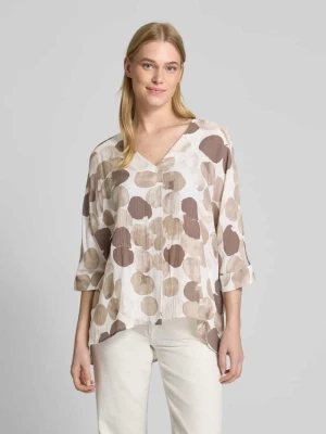 Bluzka o kroju relaxed fit z rękawem 3 / 4 Apricot