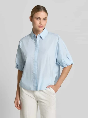 Bluzka o kroju relaxed fit z ukrytą listwą guzikową model 'Finoa' Opus