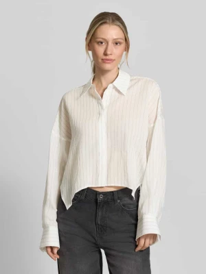 Bluzka o kroju relaxed fit z ukrytą listwą guzikową model 'OSHIA' drykorn