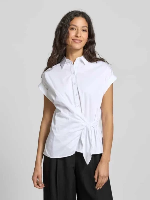 Bluzka o kroju relaxed fit z wiązanym detalem milano italy