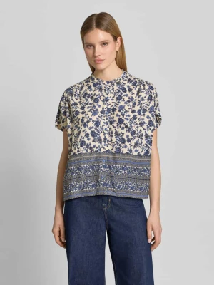 Bluzka o kroju relaxed fit z wiskozy we wzór na całej powierzchni model 'Mya' LOLLYS LAUNDRY